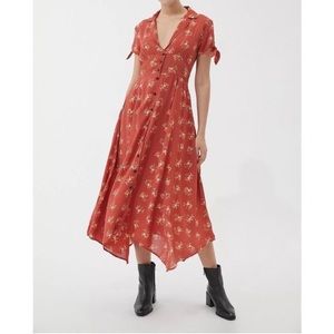 Orange Floral Urban Outfitters dress
